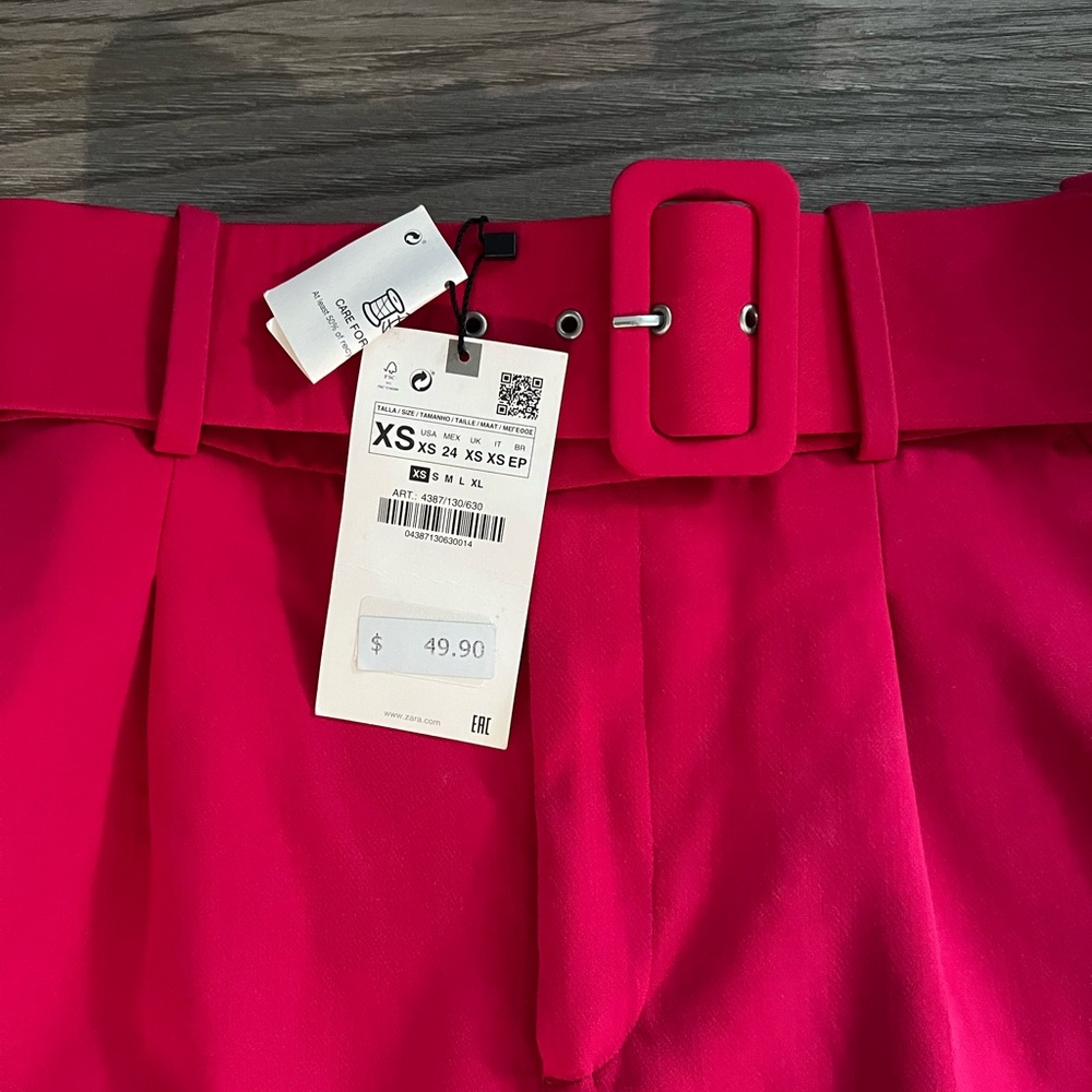 Zara Vibrant Red Skirt